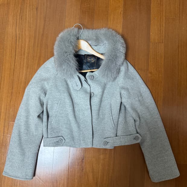 빈티지 크롭 하프코트