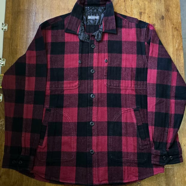 일본판 에디 바우어 타탄 체그 레드 셔츠 L 싸이즈 