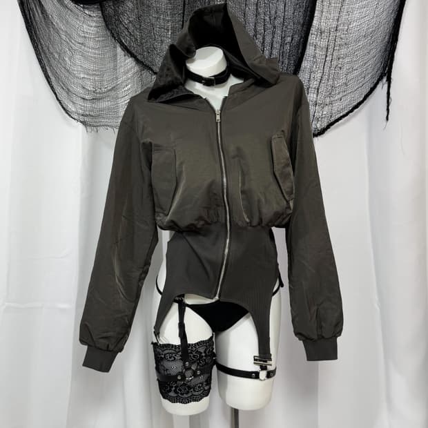 brown hood jacket