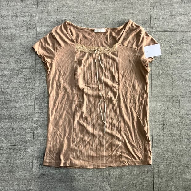 일본빈티지 Vebmelbbe 하구미모리걸 달천깔페어리 레이스리본티셔츠