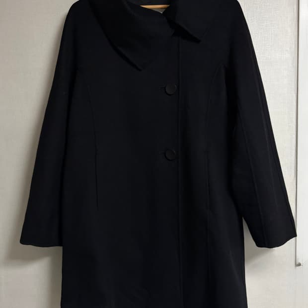 하나에모리 캐시미어100% 블랙 코트