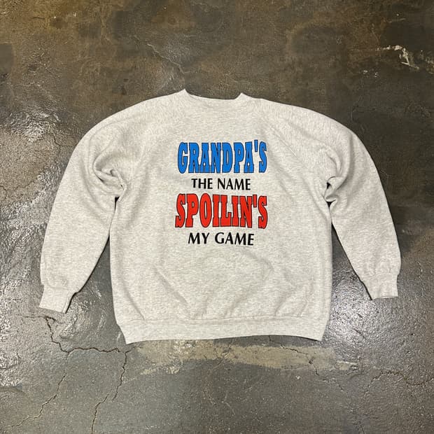 90s Hanes 50/50 USA 프린팅 스웻셔츠 L