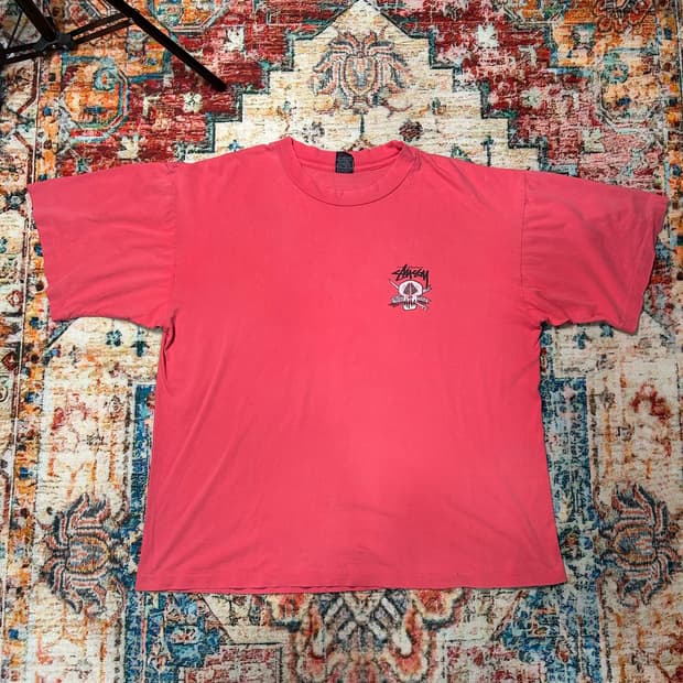 [2XL] 90s 스투시 아카이브 스컬 프린팅 반팔