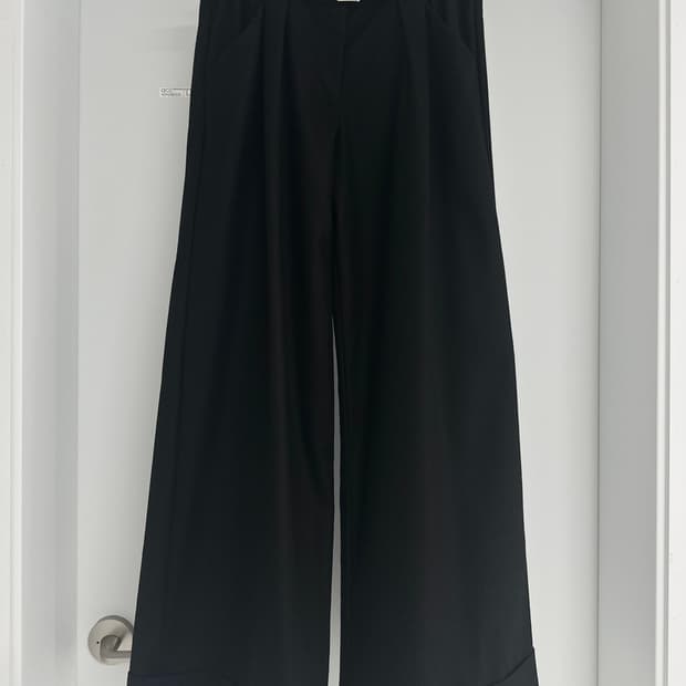 [엠포리오 알마니] 여성블랙 와이드 팬츠