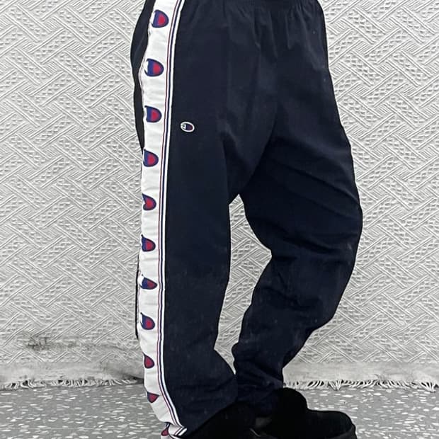 챔피온 리버스위브 스트릿 테이프라인 조거 트랙팬츠 L C10648