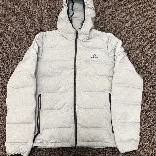 아디다스 덕다운 패딩 점퍼 그레이 M