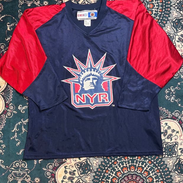 90’s CCM NHL 뉴욕 레인저스 하키져지 XL