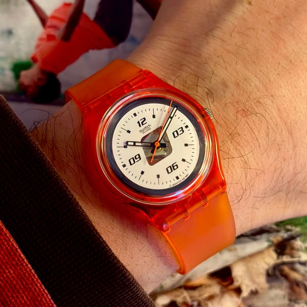 97년판) 빈티지 스와치 오렌지 ski patrol