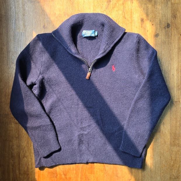 폴로 랄프로렌 키즈 램스울 집업 니트 