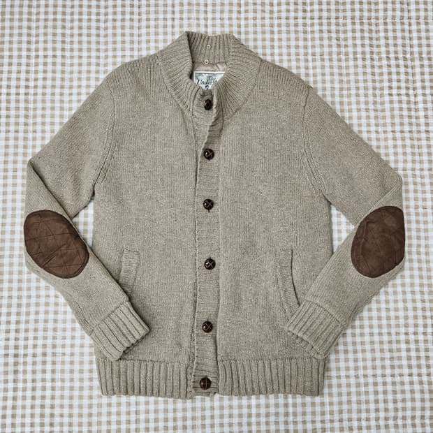 심플한 방풍 추동 니트 가디선 남자100