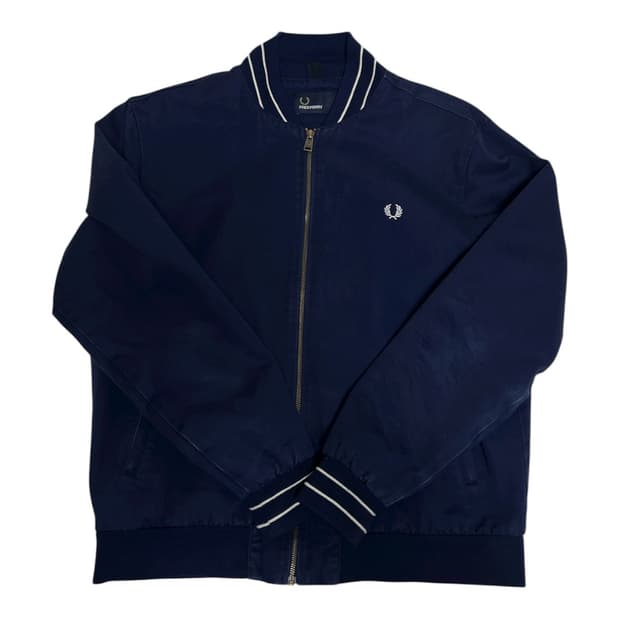 프레드페리 네이비 봄버 자켓 빈티지 L