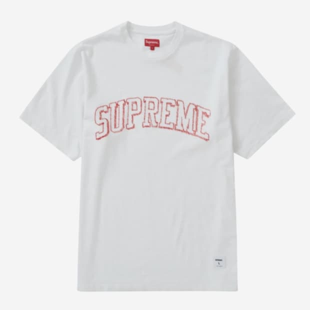 Supreme Sketch Embroidered S/S Top White
