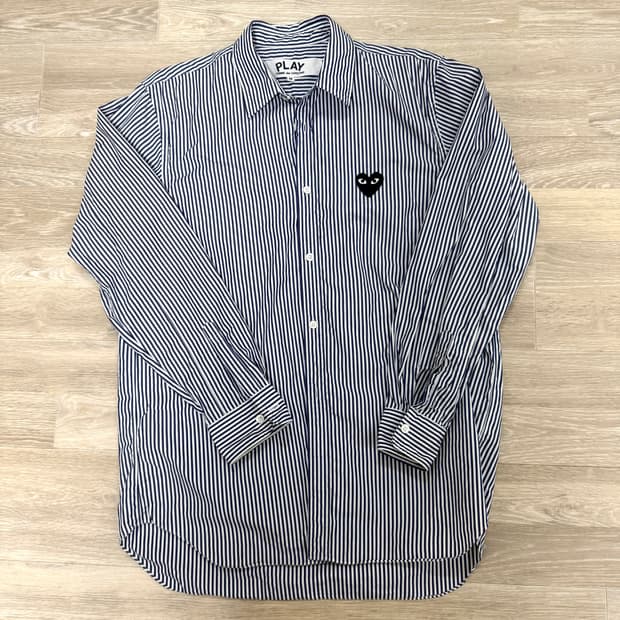 꼼데가르송 스트라이프 셔츠 M