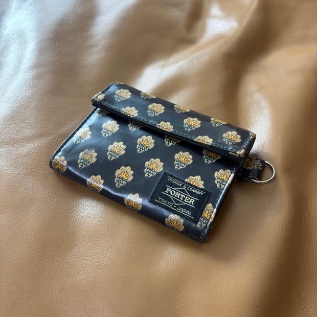 PORTER BEAMS 포터 빔즈 탱커 월렛 지갑 플라워 블랙