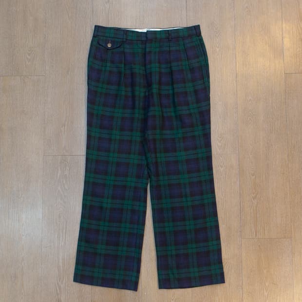 [Rare] 60s Hudson's 블랙와치 타탄 울 트라우저
