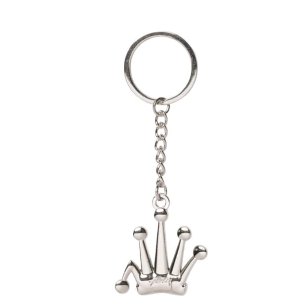 스투시 메탈 벤트 크라운 키링 키체인 실버