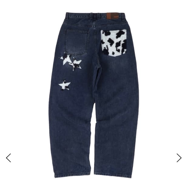 이알티알 Cow Star Denim Pants Blue