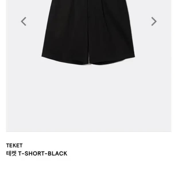 테켓 T-Shorts 반바지 블랙