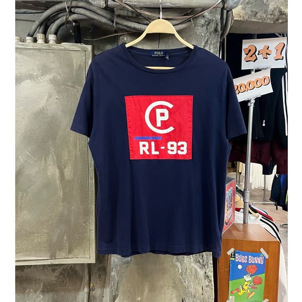 폴로 랄프로렌 RL 빅로고 반팔티 네이비 M  #csz3743