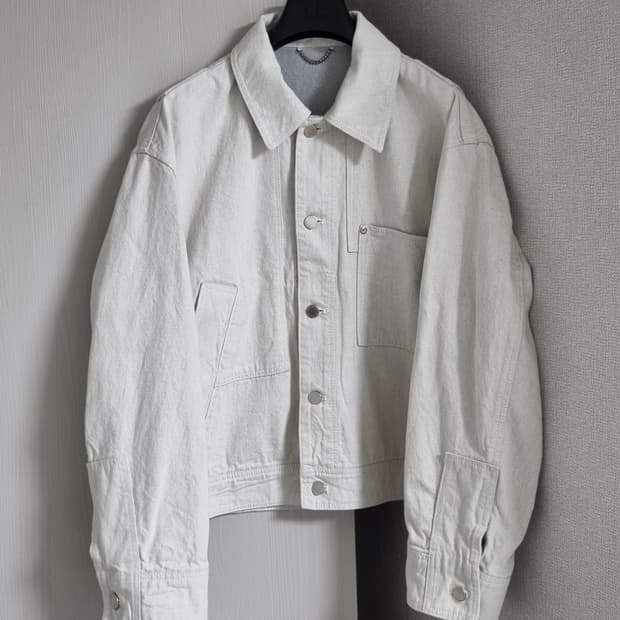 솔리드옴므 크롭 데님 자켓