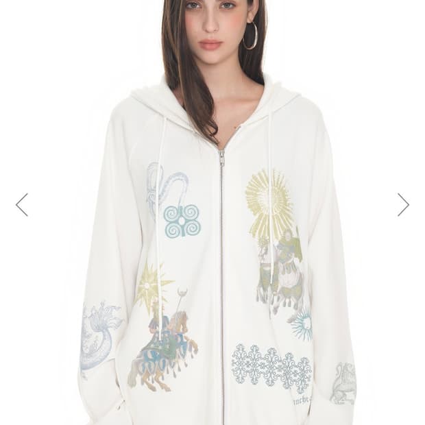 투머치택스 TMT TAROT 02 WAFFLE ZIP-UP HOODIE