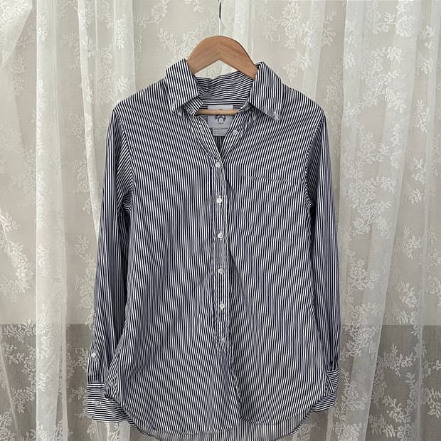 3) 브룩스 브라더스 여성 스트라이프 셔츠 블루