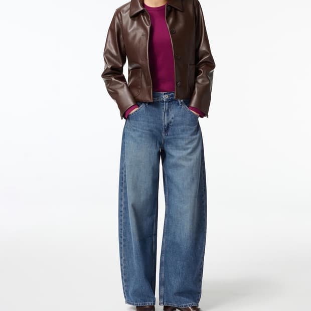 [미 시착 새 상품] 유니클로 배기커브진 중청 24