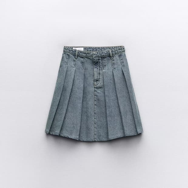 [자라 ZARA] 플리츠 데님 스커트