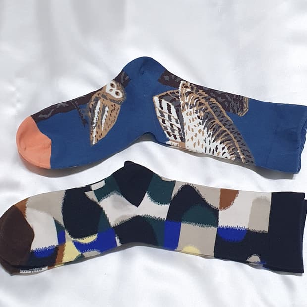 블루 그린 그레이 살구 부엉이 Bonne Maison 본메종 양말 