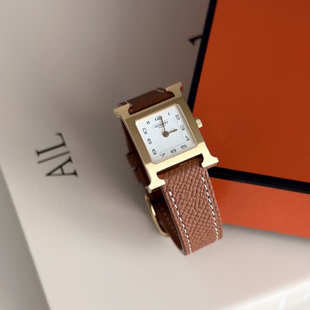 에르메스 H아워 골드 pm사이즈 시계