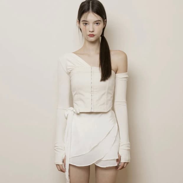 낫유어로즈 모니카 탑 베이지 s