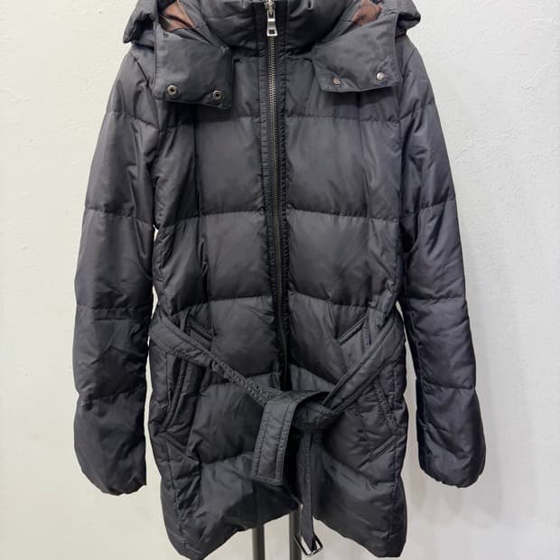 정품) 코치 여상 블랙 벨티드 패딩 점퍼 S