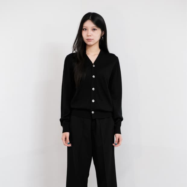 BLACK Comme des Garçons Wool Cardigan