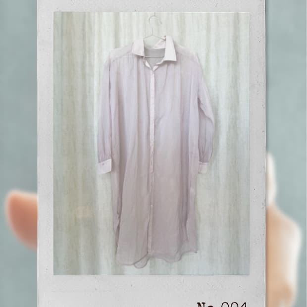Long lavendar sheer shirt 