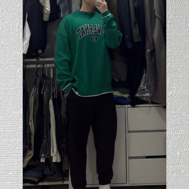 커버낫 오버핏 니트 맨투맨 XL