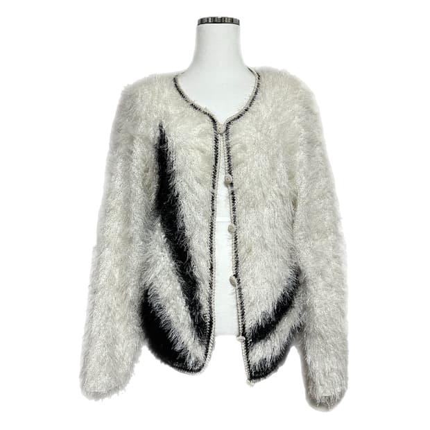 빈티지 퍼 가디건