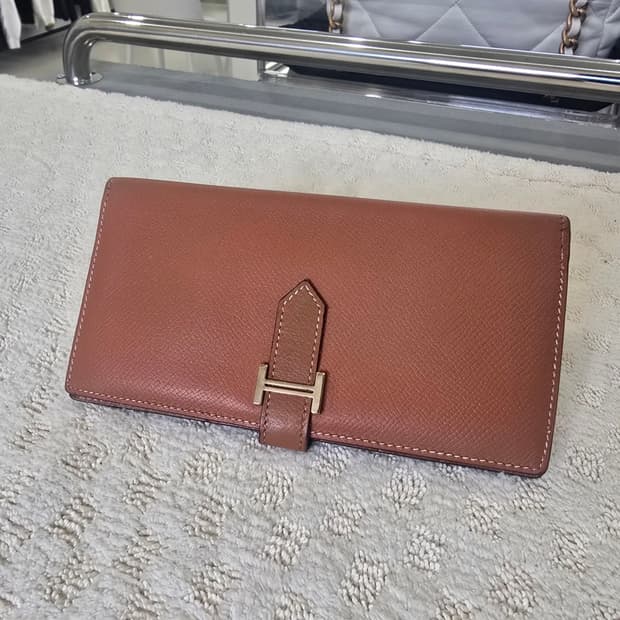 [중고/정품] 에르메스 베안 앱송 골드 하드웨어 장지갑