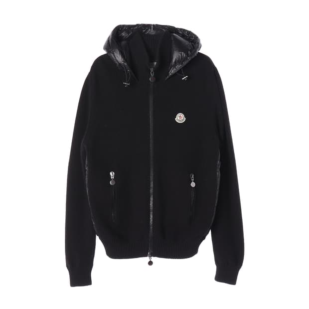 몽클레어 니트 패딩 후드 집업 재킷