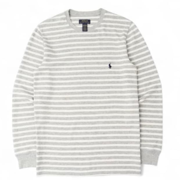 폴로 랄프로렌 그레이 스트라이프 와플 롱슬리브 티 셔츠 구해요