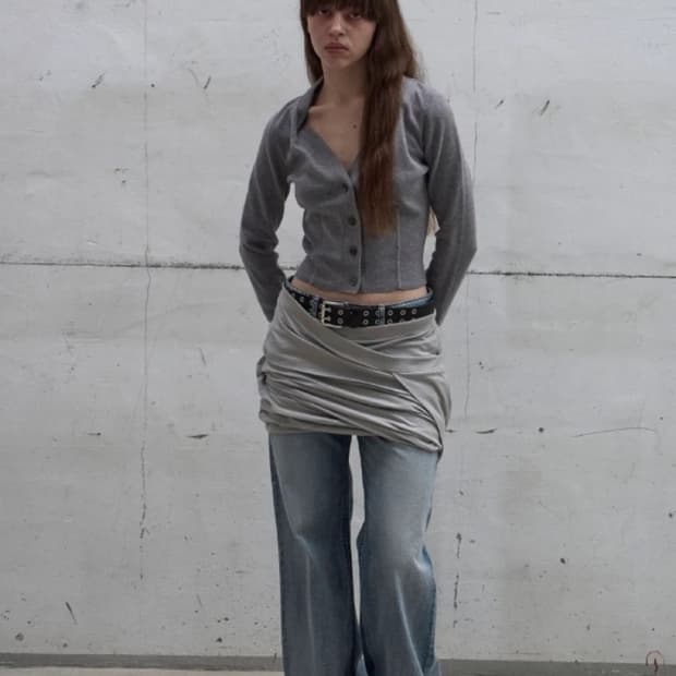 엘씨디씨/ LCDC TM / 트위스트 미니 볼륨 스커트 M