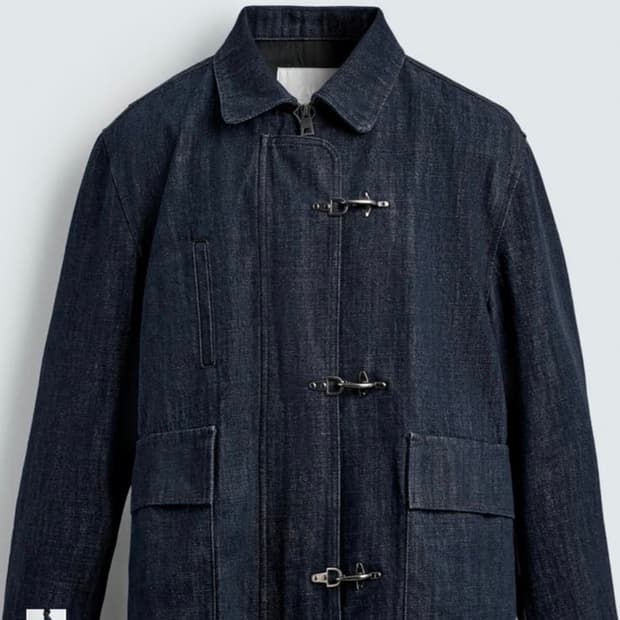 자라 토글 데님 자켓 s