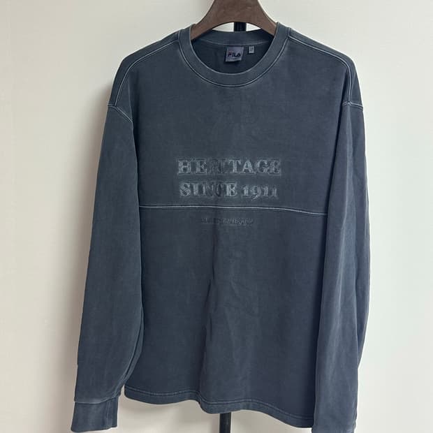 휠라 가먼트 워싱 맨투맨