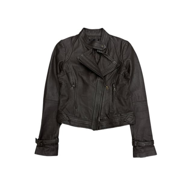 JPN 제팬 리얼레더 릭오웬스맛 사선 딱붙 라이더 가죽자켓