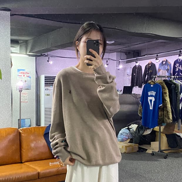 폴로 랄프로렌 피마 신형 베이지 니트 B3148