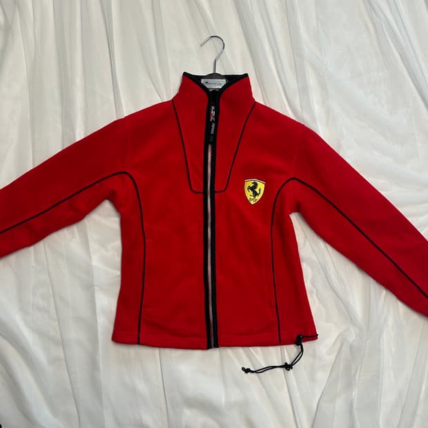 90s 페라리 파이핑 후리스 자켓