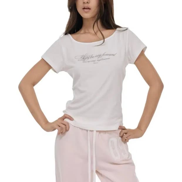 클리시어 클린 클럽 레터탑 반팔 (화이트)