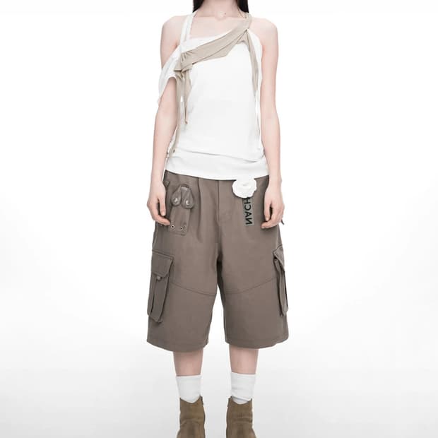 [NACHE] RAWCUT HALTER SLEEVELESS 