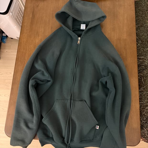 XL) 러셀 00 포레스트 그린 후드집업