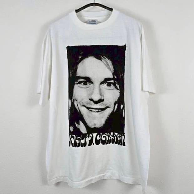 (rep) 빈티지 너바나 커트코베인 티셔츠 BK