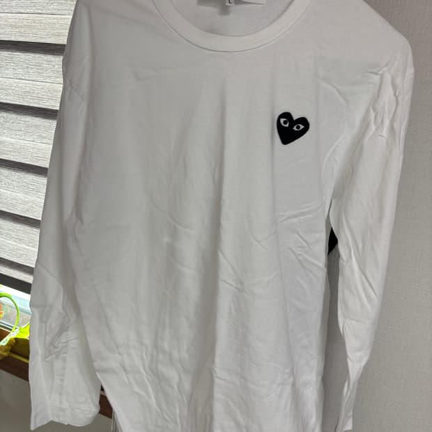 꼼데가르송 롱슬리브 검정와펜(새상품, L)